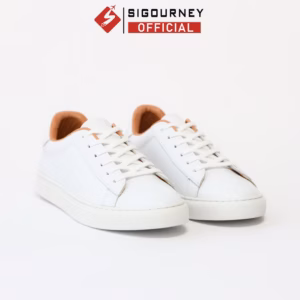 Giày Sneaker Da Bò Màu Trắng Tt-001 - Sigourney
