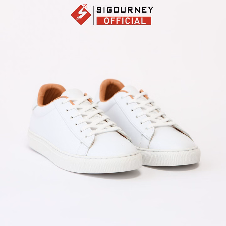 Giày Sneaker Da Bò Màu Trắng Tt-001 - Sigourney