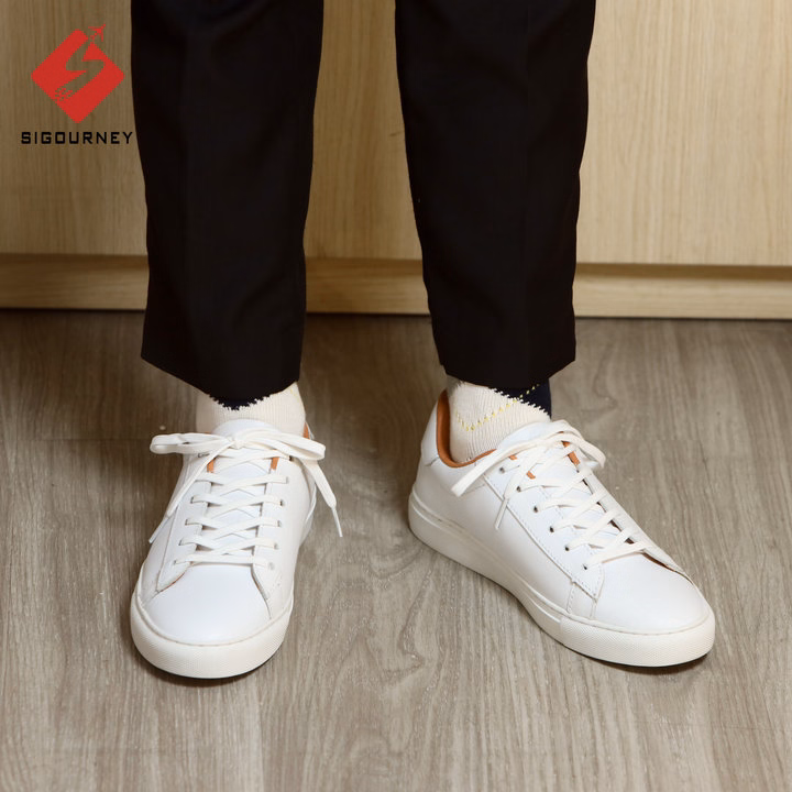 Giày Sneaker Da Bò Màu Trắng Tt-001 - Sigourney - Ảnh 8