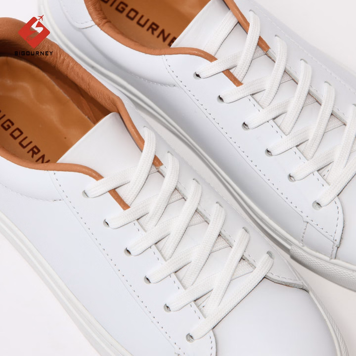 Giày Sneaker Da Bò Màu Trắng Tt-001 - Sigourney - Ảnh 3