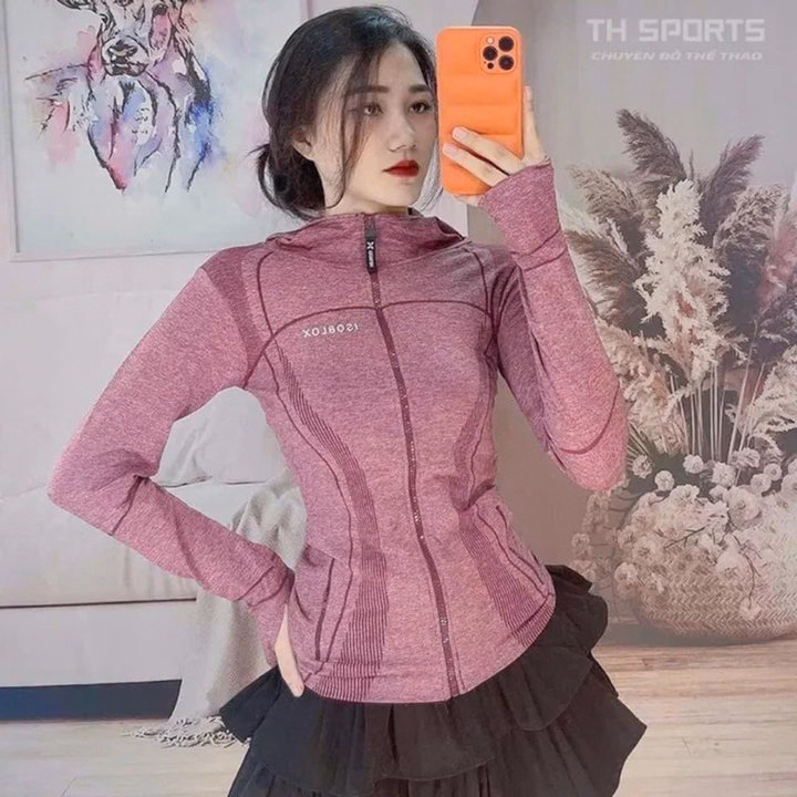 Áo Chống Nắng Vân Chìm Chất Thun Đốm, Kiểu Dáng Thể Thao Dành Cho Bạn Nữ - Chipxinhxk - Ảnh 2