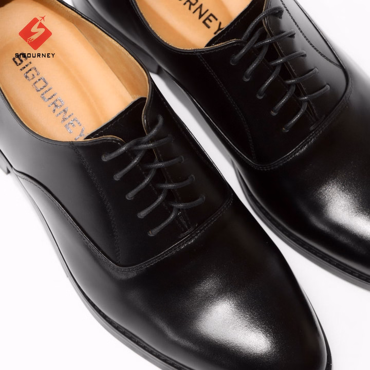 Giày Oxford Tăng Chiều Cao 6Cm Đế Phíp Cao Cấp Da Bò Nhập Khẩu Màu Đen Trơn Scc08 Bảo Hành 18 Tháng - Sigourney - Ảnh 3