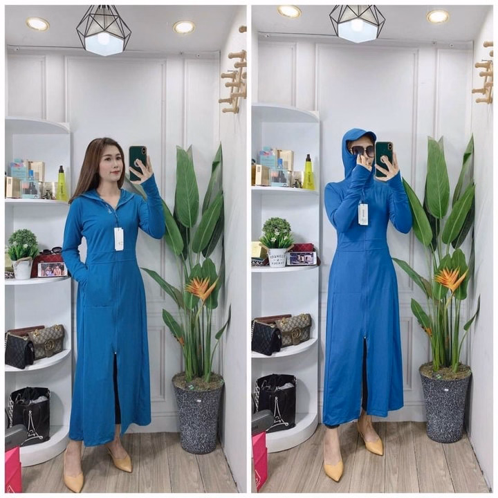 Áo Choàng Chống Nắng 2 Lớp Thiết Kế Kèm Mũ Cứng Dày Dặn Dành Cho Bạn Nữ - Diepchi Fashion - Ảnh 2