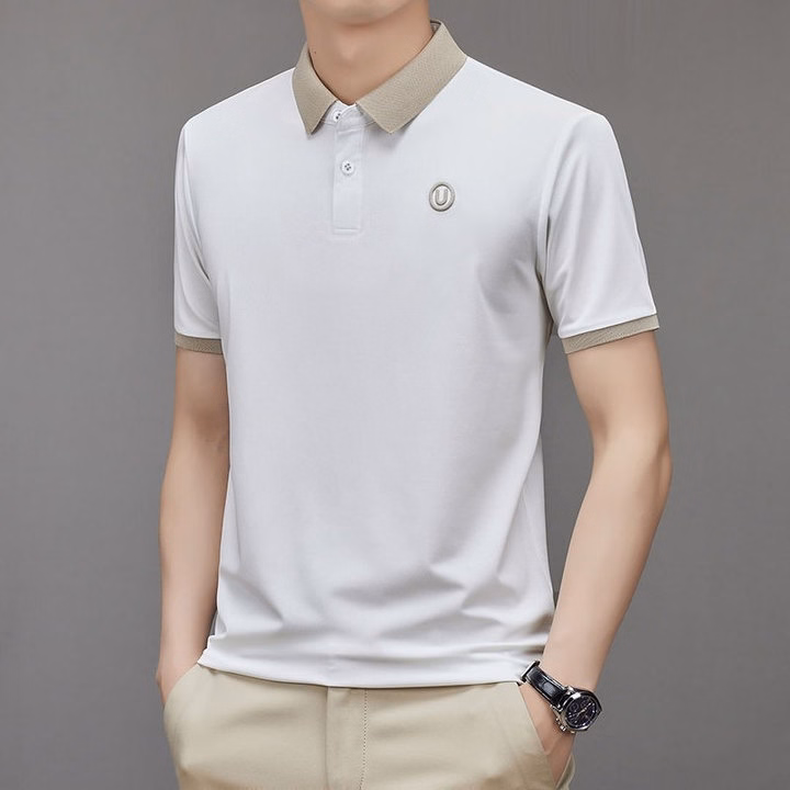 Aó Phông Polo Nam Cổ Phối Màu Thêu Họa Tiết Chữ U Slcxa271 - Chipxinhxk - Ảnh 2