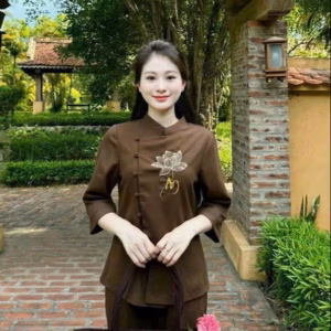 Set Bộ Đồ Lam Thêu Đính Nút Đi Chùa Thanh Lịch Bh1207 - Nana House