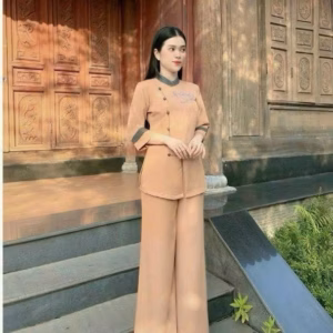 Set Bộ Đồ Lam Cổ Tàu Đi Chùa Thanh Lịch Bh1208 - Nana House