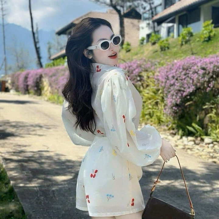 Set Bộ Đồ Nữ Tay Phồng Lụa Ý Quần Có Lót Bh105N - Nana House - Ảnh 2