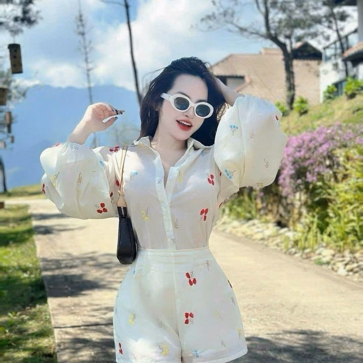 Set Bộ Đồ Nữ Tay Phồng Lụa Ý Quần Có Lót Bh105N - Nana House - Ảnh 4