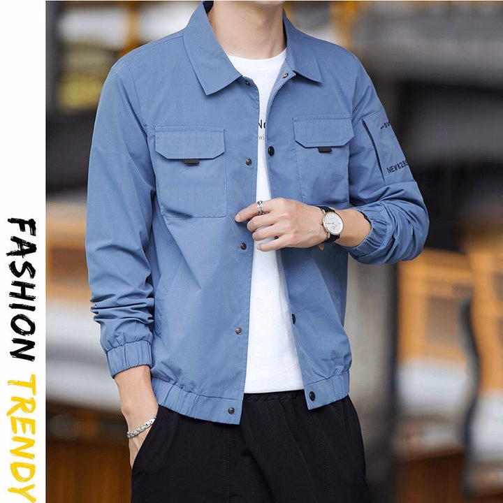 Áo Khoác Nam Kaki Bomber Phối Túi Trơn Nhiều Màu - Be Yourself - Ảnh 5