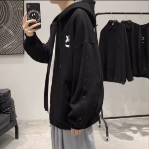 Áo Khoác Hoodie Nỉ Nam Nữ Dây Kéo In Hình Mặt Cười Cá Tính - Htm Fashion