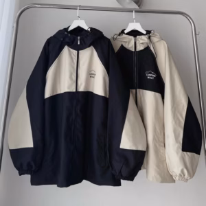 Áo Khoác Dù Nam Nữ 2 Lớp Phối Kiểu, In Chữ Camping What Phong Cách - Htm Fashion