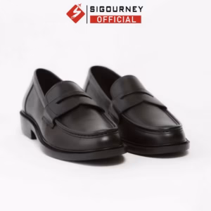 Giày Chunky Loadfer Da Bò Nappa Cao Cấp Màu Đen Bảo Hành 18 Tháng - Sigourney
