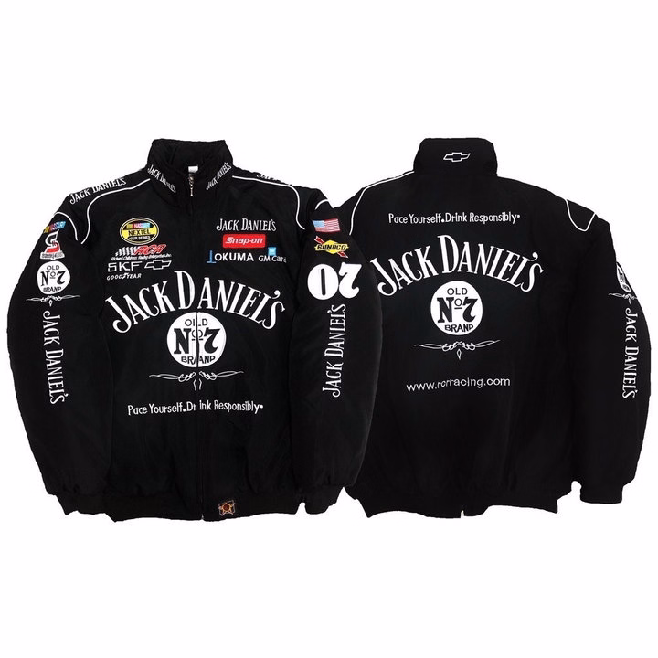 Áo Khoác Dù Nam 2 Lớp In Nhiều Chữ Jack Daniels Đi Tua Phượt Siêu Đẹp Thời Trang - Htm Fashion