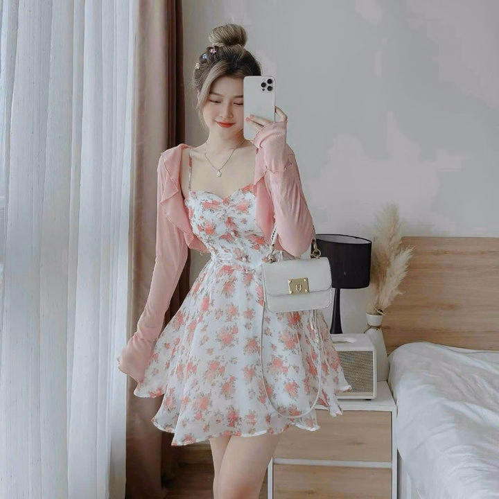 Set Áo Khoác Kèm Đầm Voan Cao Cấp Yvy27_ Triệu Vy Store - Ảnh 13