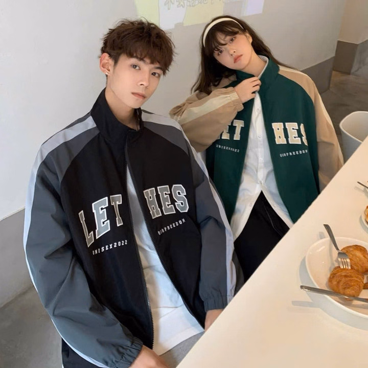 Áo Khoác Dù Nam Nữ 2 Lớp Áo Khoác Phối In Chữ Lethes Siêu Ngầu Thời Trang - Htm Fashion - Ảnh 2