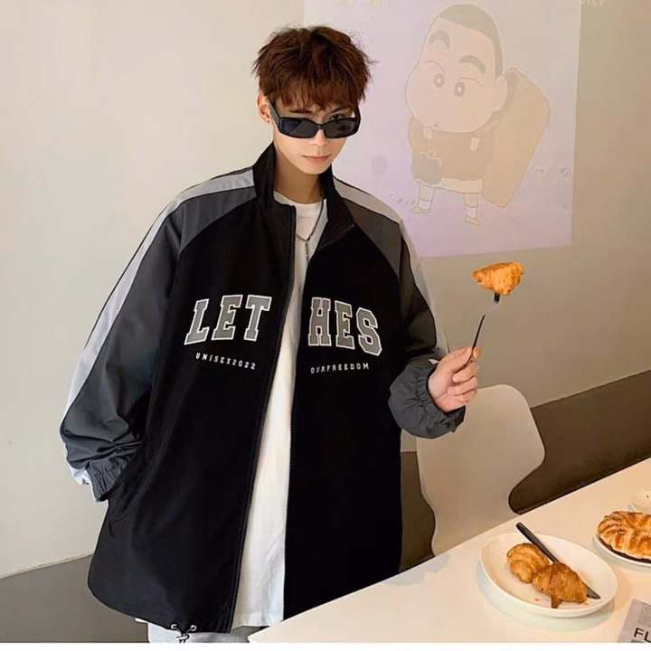 Áo Khoác Dù Nam Nữ 2 Lớp Áo Khoác Phối In Chữ Lethes Siêu Ngầu Thời Trang - Htm Fashion - Ảnh 6