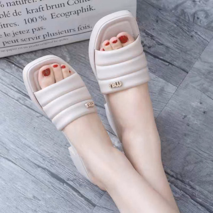 Dép Nữ Cao Cấp Quai Ngang, Đế Kiểu Cao 6 Cm, Mẫu Hót Nhất- Haanh - Ảnh 4