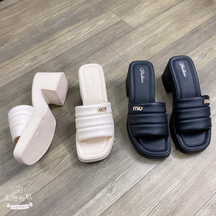 Dép Nữ Cao Cấp Quai Ngang, Đế Kiểu Cao 6 Cm, Mẫu Hót Nhất- Haanh - Ảnh 6