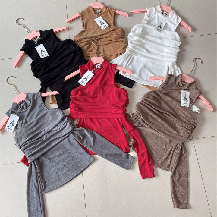 Áo Kiểu Hở Vai Nhũ Tay Dài - Lê Phương Boutique