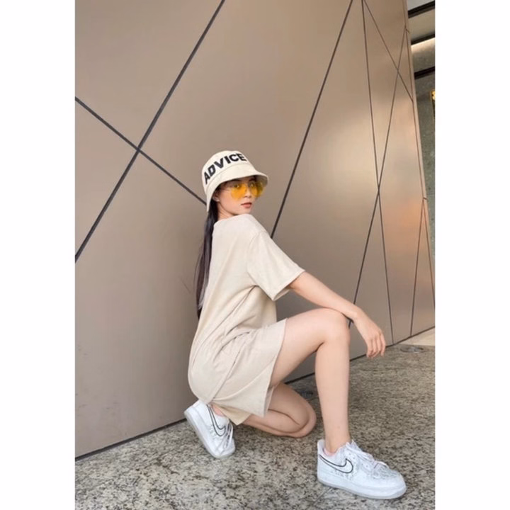 Set Bộ Nữ Áo Phông Cotton Trơn 3158 + Quần Đùi Cộc Tăm Li - Ảnh 3