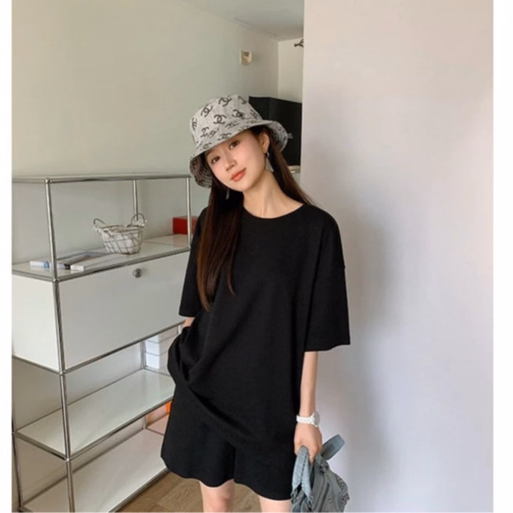 Set Bộ Nữ Áo Phông Cotton Trơn 3158 + Quần Đùi Cộc Tăm Li - Ảnh 7