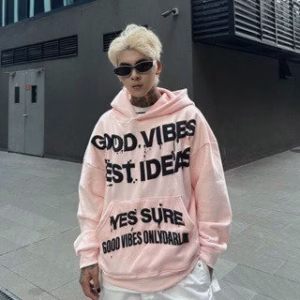 Áo Hoodie Nỉ Nam Nữ In Chữ Nổi Siêu Ngầu Phong Cách Hàn Quốc - Htm Fashion