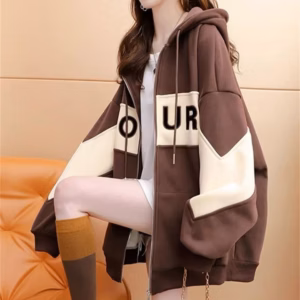 Áo Khoác Unisex Nam Nữ Vải Nỉ Contton Dày Phối 2 Màu Thêu Chữ Ouro Có Túi Trong Tiện Lợi Ut27 - Goldendream