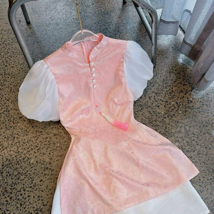 Set Bộ Áo Gấm Nút Cườm Kèm Chân Váy Tafta Có Lót Sh954- Sam Store - Ảnh 6