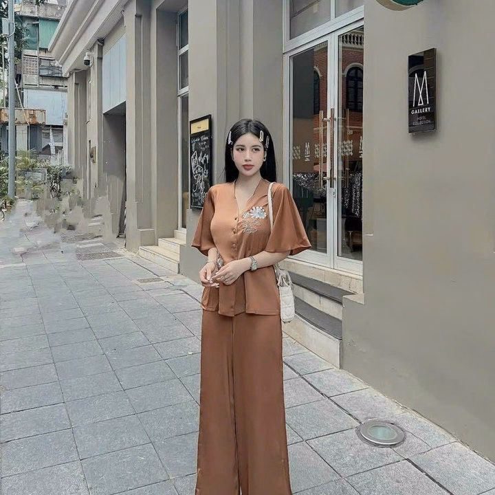 Set Bộ Đồ Bà Ba Thêu Nút Ngọc Sh1153- Sam Store - Ảnh 8