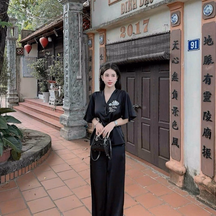 Set Bộ Đồ Bà Ba Thêu Nút Ngọc Sh1153- Sam Store - Ảnh 6