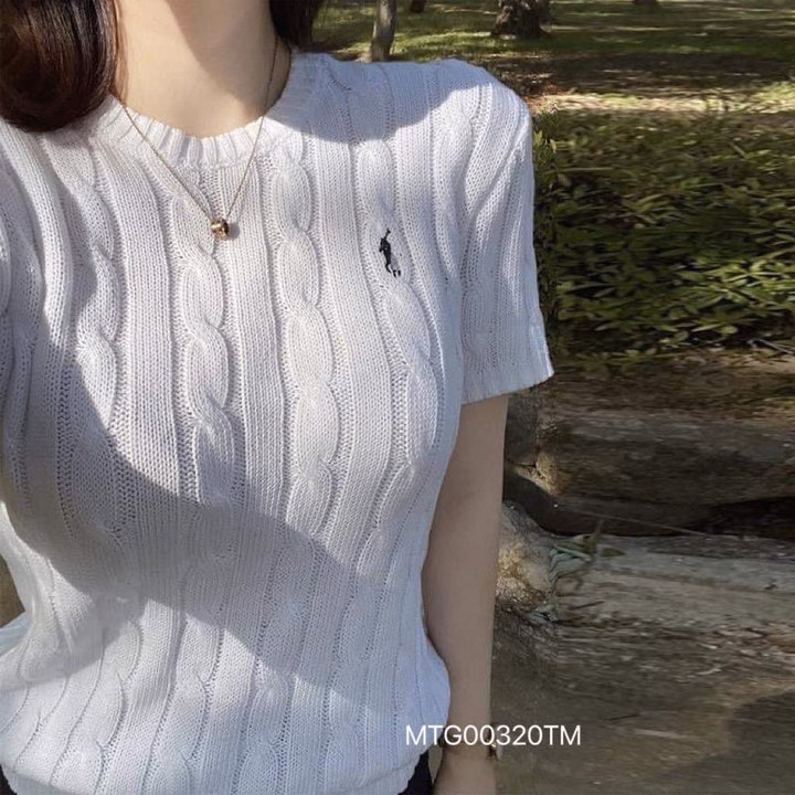 Áo Len Cộc Tay Cổ Tròn, Họa Tiết Vặn Thừng Thêu Hình Nhỏ Dành Cho Bạn Nữ Sldca284 -Diepchi Fashion - Ảnh 5