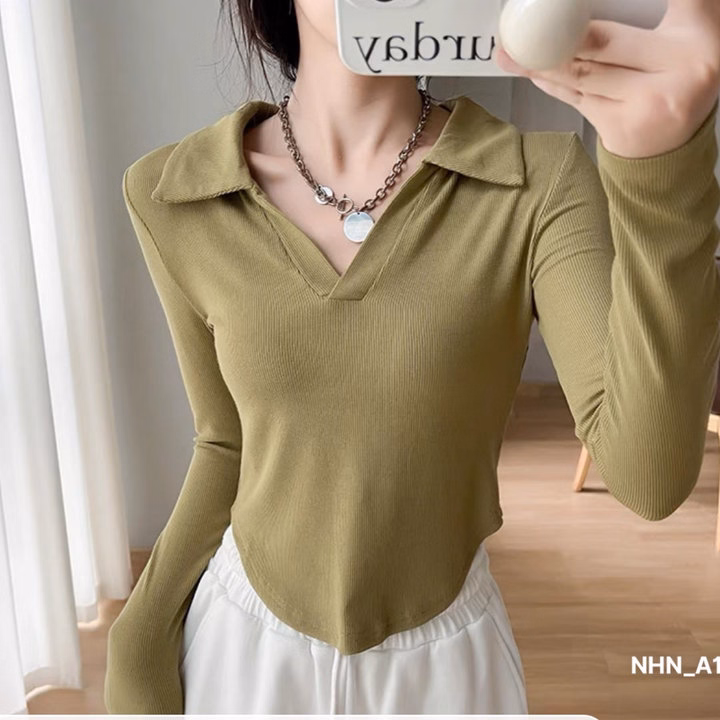 Áo Cổ Dức Vạt Bầu Tay Dài Chất Tăm Lụa Nhna1 - Lê Phương Boutique - Ảnh 7