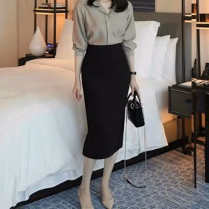 Chân Váy Công Sở Xẻ Sau Chất Umi Hàn Cao Cấp Bhgs - Be Yourself