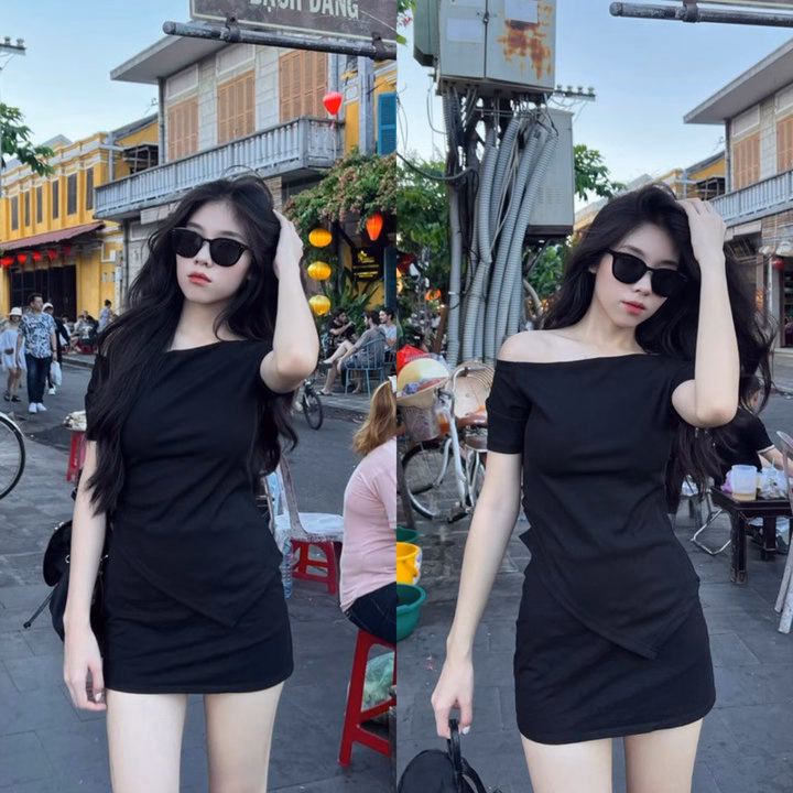 Áo Thun Nữ Trễ Vai, Vạt Nhọn Kiểu Dáng Nhẹ Nhàng, Quyến Rũ Slcxa286 - Chipxinhxk - Ảnh 4