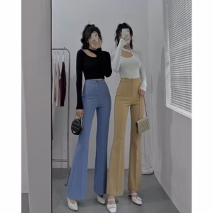 Quần Ống Loe Lưng Cao Hack Dáng Co Giãn Nhẹ Form Chuẩn Bhgs - Be Yourself