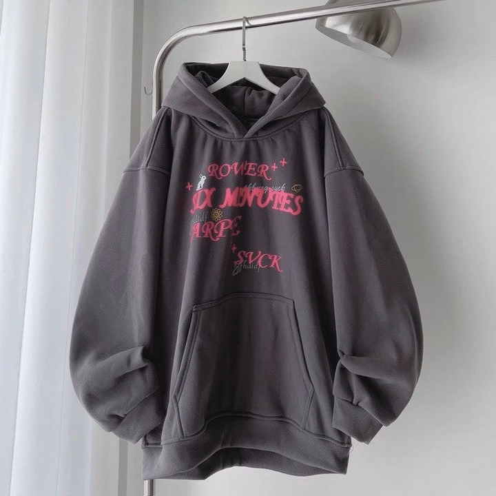 Áo Hoodie Nam Nữ Unisex In Chữ Hồng Rower Chất Vải Nỉ Dày Dặn Tp39 - Golden Dream - Ảnh 3