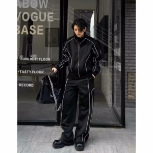 Áo Khoác Dù Nam Nữ 2 Lớp Phối Sọc Thân Áo Mẫu Trơn Cá Tính Thời Trang - Htm Fashion