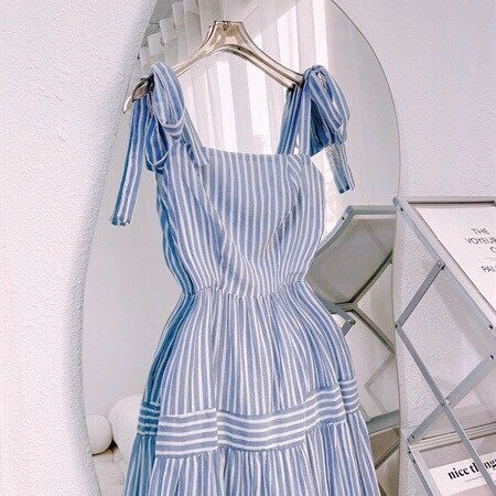 Đầm Váy Maxi Nữ Lụa Sọc 2 Dây St732- Sam Store - Ảnh 5
