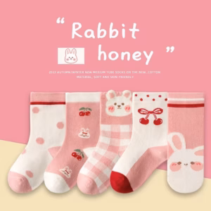 Set 5 Đôi Tất Minliu Sock Cho Bé Chất Cotton Siêu Mềm Co Giãn Thoải Mái 55820 - Lady'S Passion