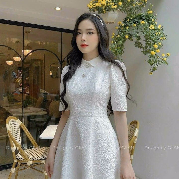 Đầm Váy Nữ Gấm Tay Lỡ Cổ Trụ Bh909-Nana House - Ảnh 3