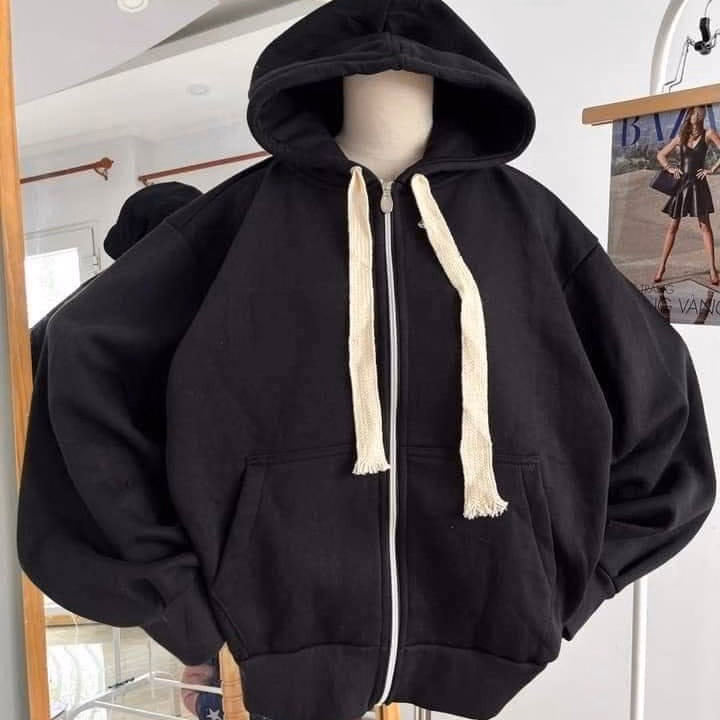 Tổng Hợp Áo Khoác Nỉ Và Hoodie Form Rộng Mũ 2 Lớp Unisex Nam Nữ - Ảnh 2
