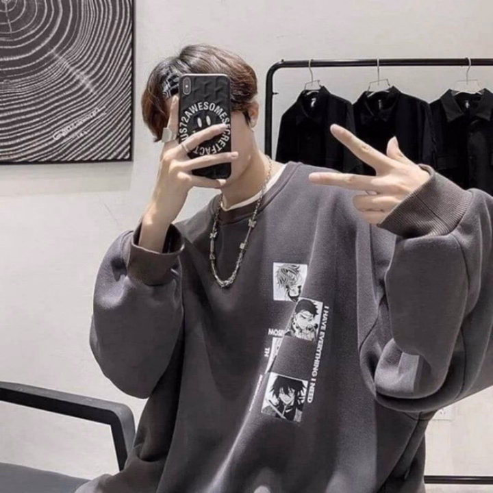 Tổng Hợp Áo Sweater Nam Nữ Form Rộng - Ảnh 12