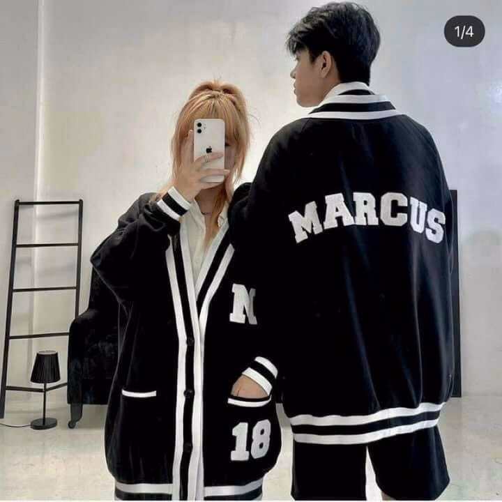 Áo Khoác Nỉ Cadigan Nam Nữ Nỉ Nút Cài Siêu Đẹp Cổ Trái Tim Hot Trend - Htm Fashion - Ảnh 3