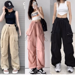 Quần Kaki Túi Hộp Cạp Chun Form Rộng Phong Cách Hiphop