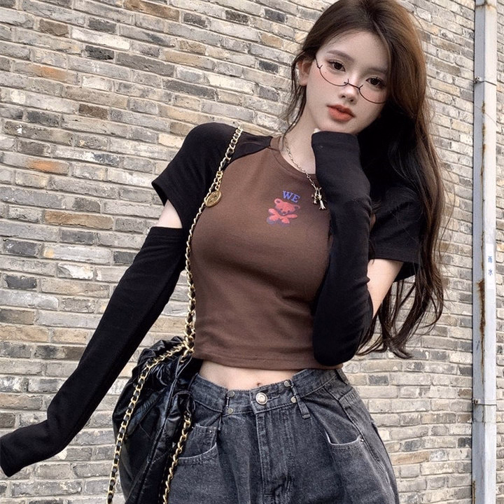 Áo Kiểu Thun Rip Tay Dài Phối Màu - Lê Phương Boutique - Ảnh 2