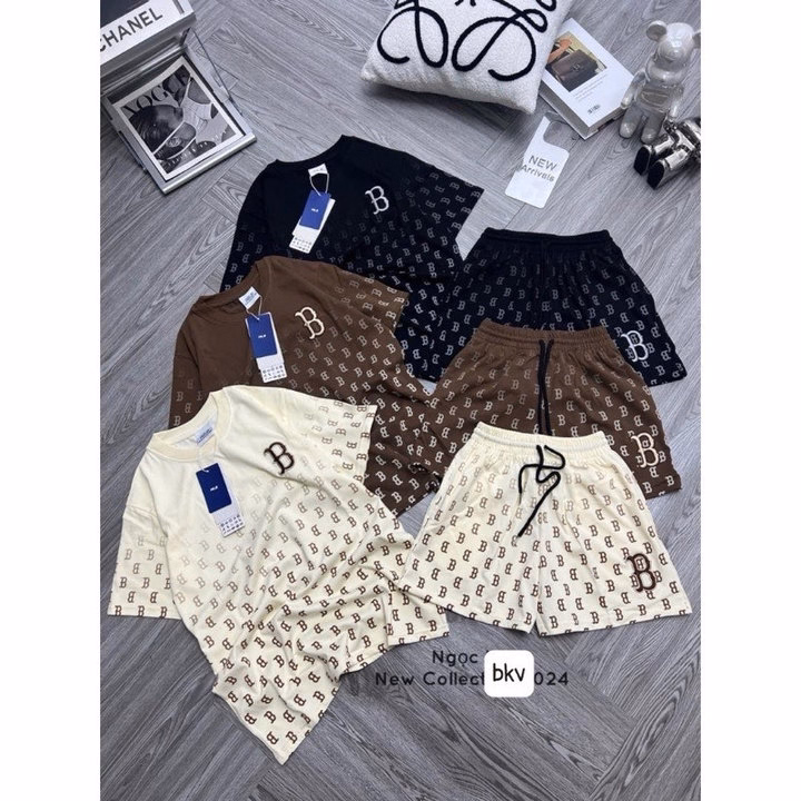 Set Bộ Nữ Chữ B Siêu Cấp 100% Chất Cotton Siêu Mát - Bộ Nữ Cộc Tay In Hình Chữ B - Ảnh 10