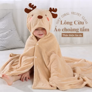 Áo Choàng Tắm Cho Bé Lông Cừu Hình Thú 56619 - Lady'S Passion