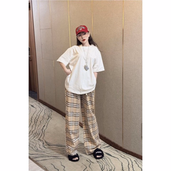 Set Quần Caro Vàng Kiểu Mới + Áo Phông Trơn - Ảnh 5