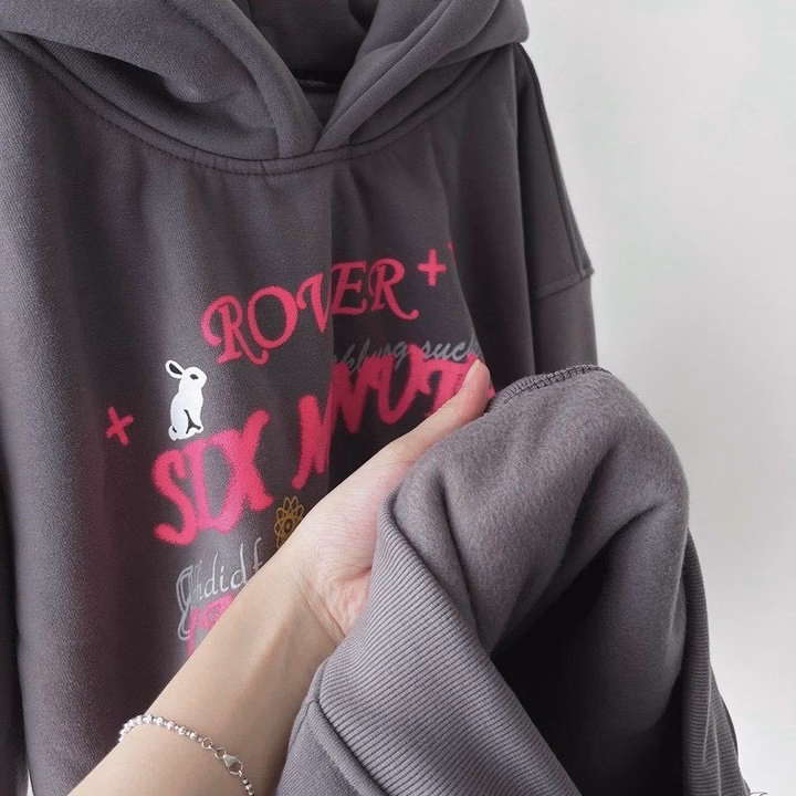 Áo Hoodie Nỉ Unisex Form Rộng Rower Hình In Nổi Bật Hot Trend - Sht133 - Minh Hà House - Ảnh 5