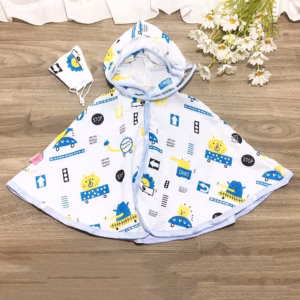 Áo Choàng Chống Nắng Cho Bé Chất Muslin Xô Có Kính Chống Giọt Bắn Tặng Kèm Khẩu Trang - Lady'S Passion